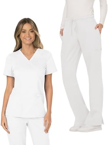 Amazon.com: Cherokee Scrub Set for Women Modern Classic Fit Mock